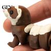 Auto-Armaturenbrett-Dekoration 3D-gedrucktes bewegliches Frettchen-Spielzeug, Flexible Gelenk-Fidget-Tierfigurine, Niedliches Ornament PLA Schreibtisch- & Dekorationsfigur, Stressabbau