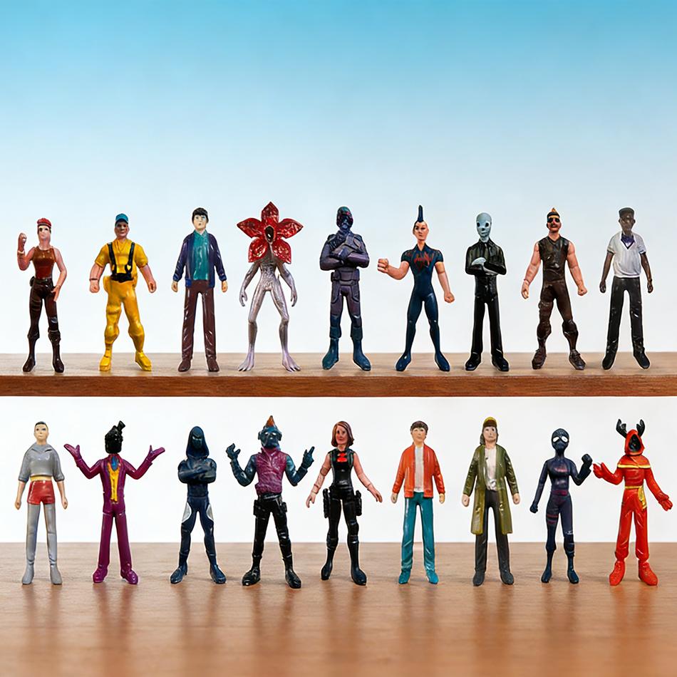 Gifts 18P MOC Demogorgon Strangered Things Vecna Desktop Ornament Toys Kid Gifts Figure Collectible for Tabletop Desk Decor