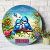 D Flat pc Fresh Harvest Round Aluminum Sign Wooden Background Round Wall Decor Basket Rustic Metal Wall Art Apples Metal W