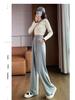 Petite 150cm Soft Velvet Casual Sports Pants - Slimming, Flesh-Covering, Height-Enhancing, Floor-Length, Autumn/Winter XS