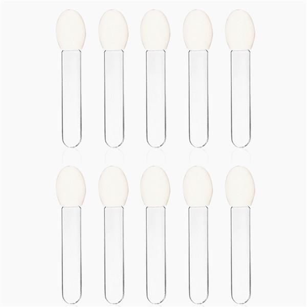 10pcs Single Head Eye Shadow Brush Transparent Rod Eyeliner Brush Applicator Beauty Makeup Tools