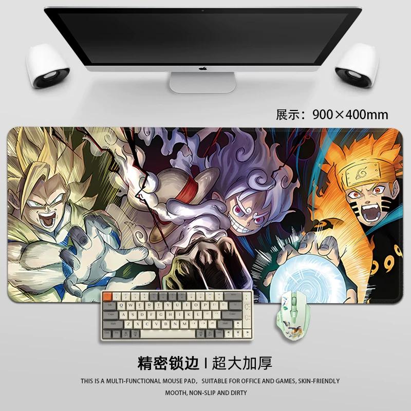 Men Boys Mouse Pad Cartoon Anime Dragon Ball Leather Mouse Pad Son Goku High Definition PrintingPad Large Game Mouse Pad Laptop Keyboard Pad