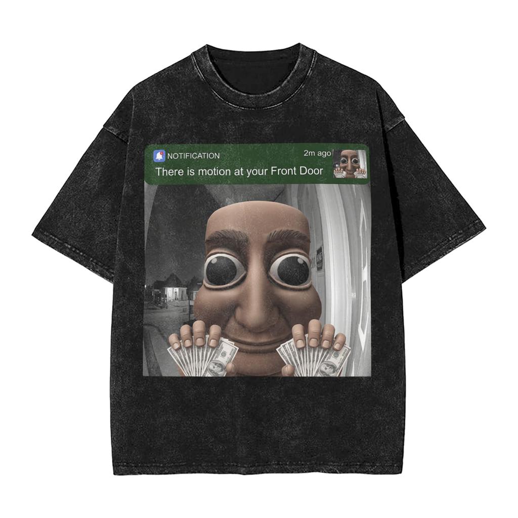 Vintage Washed Tshirt Tung Tung Tung Sahur Sybau Funny Meme Cotton T Shirts Popular Tee Shirt Couple Summer Awesome Design Tees