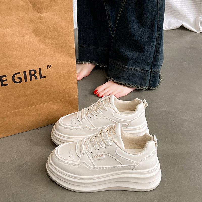 New Spring and Autumn Small Thick-soled Heightening Board Shoes Muffin Sneakers