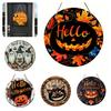 Wooden Halloween Pumpkin Trick Or Treat Decoration Haunted House Door Hangings