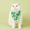 St. Patrick's Day Hund Katze Bandanas Klein Mittel Groß Kleeblätter Grün Dreieck Feiertag Karomuster Grüne Schals für Klein Mittel Groß Do