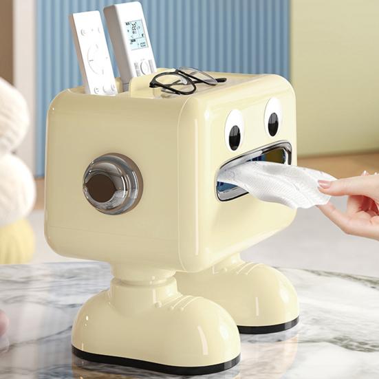 Multifunktionale Taschentuchbox mit Fernbedienungshalter, Serviettenspender für Badezimmer, Toilette, Schlafzimmer und Büro