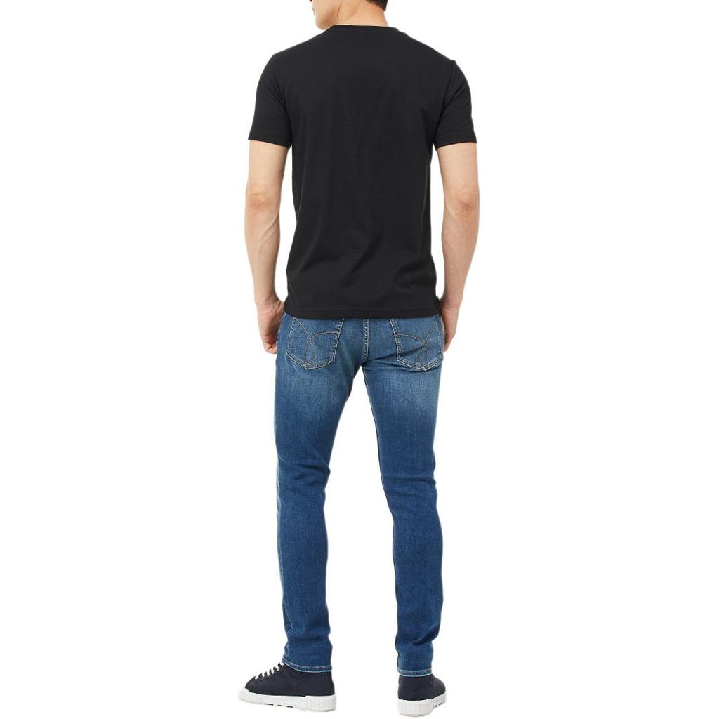 Calvin Klein Logo Print Casual Crew Neck Short Sleeve T-Shirt Men T-Shirts Black J318108-BEH
