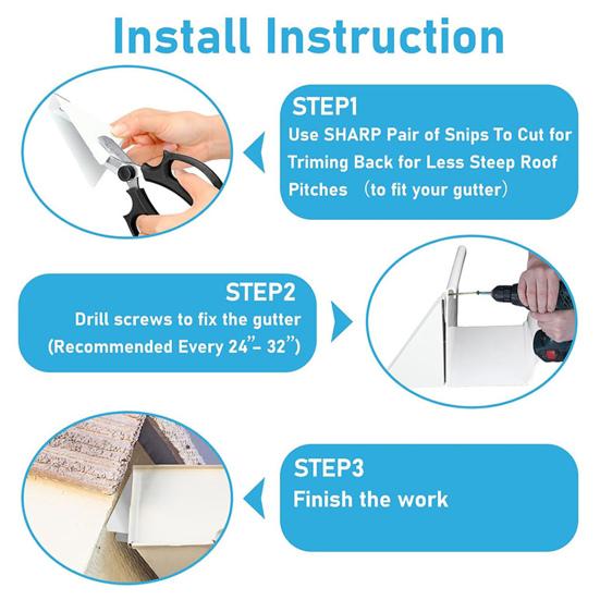 25 Pcs White Aluminum Gutter Wedges Leveling Shims for 5-Inch K-Style Gutters DIY Gutter Repair Kit for Different Roof Pitches