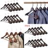 Wooden Clothes Hangers Set With Thickened Nonslip Design For Hotel And Closet Storage