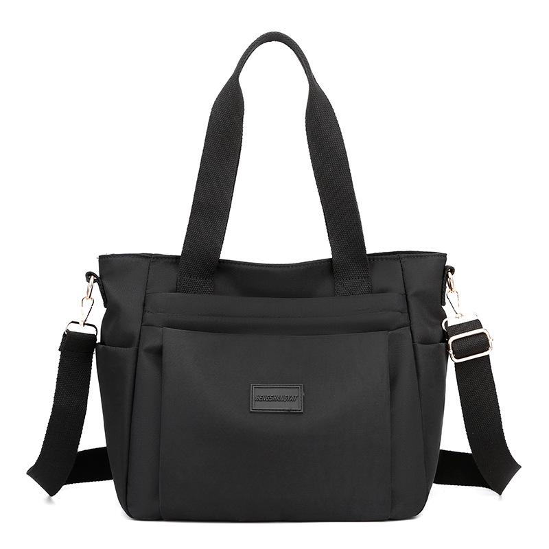 

Сумка через плечо, женская нейлоновая сумка через плечо, сумка для мам среднего и пожилого возраста, большая вместительная сумка чёрный