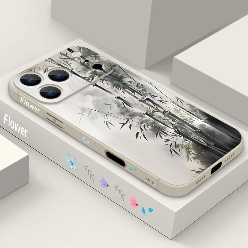Colorful Flowers Pattern Lanyard Case For iPhone 17 Pro Max Funda iPhone 16 15 14 13 Pro Max 11 16E 17E Soft Silicone Cover