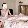 Wedding Cotton Embroidery Four-Piece Bedding Set - Duvet, Fitted Sheet, Bed Sheet - Perfect for Dowry Gifts