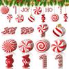 12pcs Lollipop Christmas Decoration Hanging Christmas Tree Decoration Christmas Decorations With Colorful Mint Wood Decorations