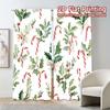 2pcs,Curtains Christmas Candy Cane Holly Botanical (3) Chic Curtains&Drapes Semi-Sheer Curtains Room Decor Perfect for Living