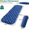 Outdoor Sleeping Pad Camping Inflatable Mattress Ultralight Air Cushion Travel Mat Folding Bed No Headrest For Travel Hiking