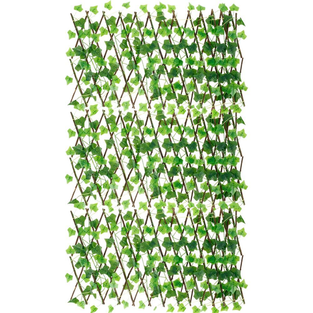 6PCS/Set Artificial Ivy Privacy Fence Garden Screening Expanding Trellis Screen Hedge Artificial Faux Leaves Wooden Fence 40cm