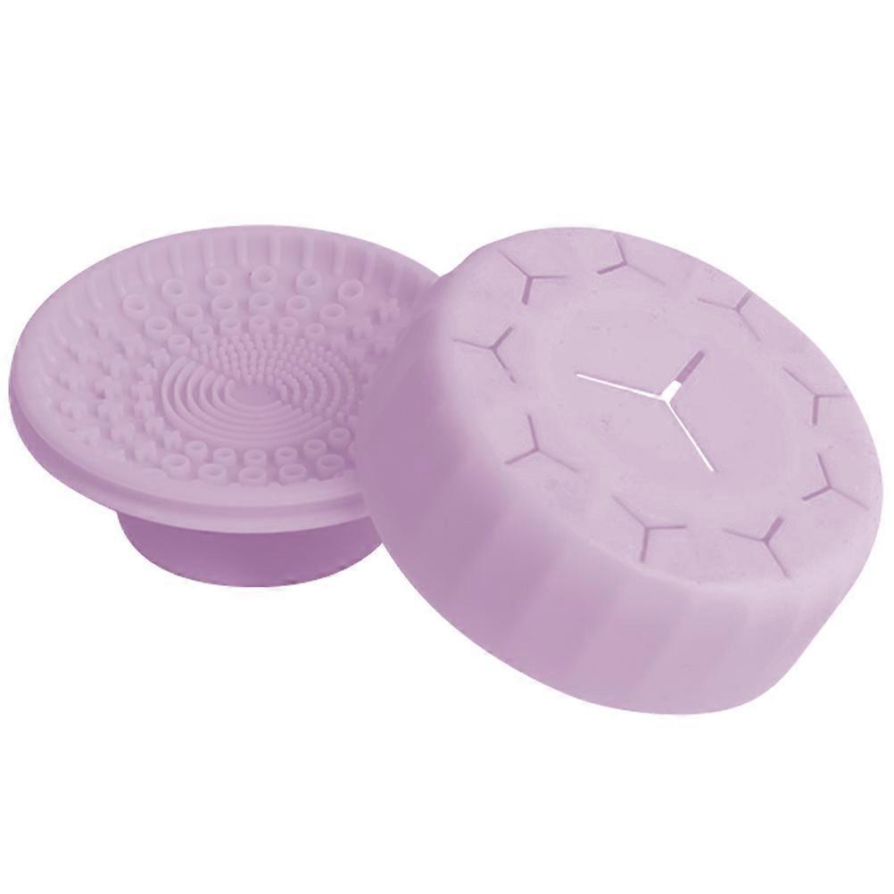 Make-up-Pinselreiniger Kosmetikpinsel Reinigungsbox für den täglichen Gebrauch Violettes Silikon