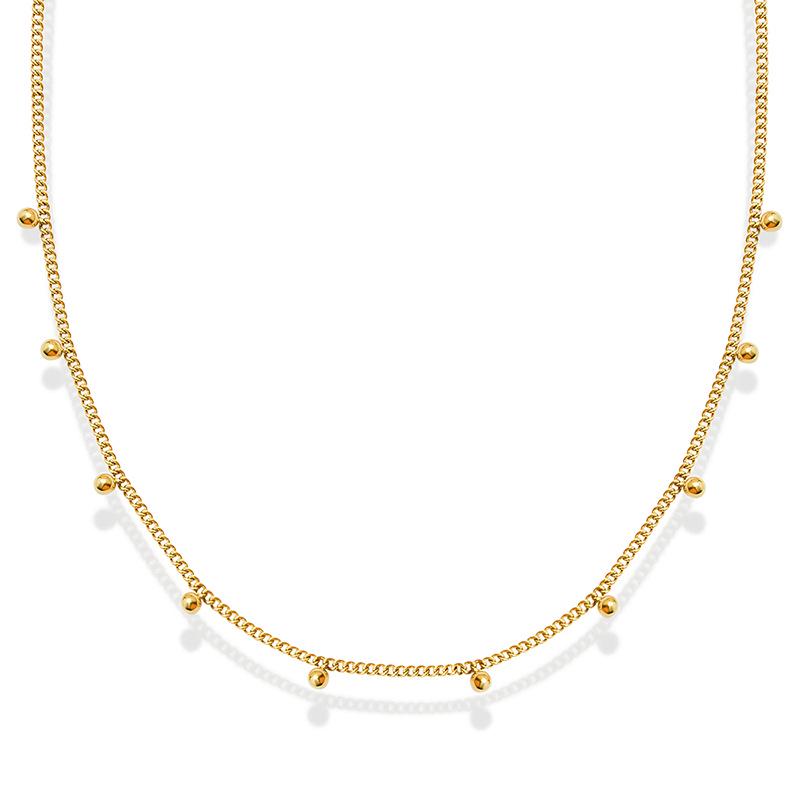 Elegant Japanese & Korean Beaded Clavicle Necklace – Versatile & Sexy Women's Jewelry