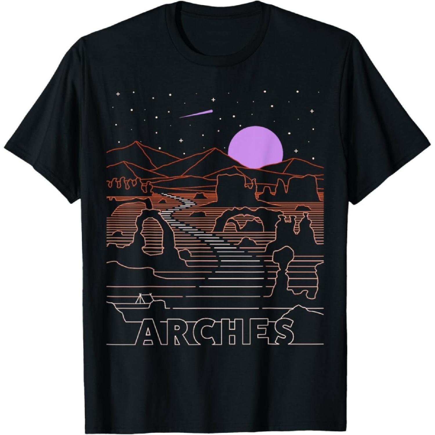 Vintage Retro Arches National Park - Delicate Arch Moab Utah T-Shirt S