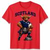 T-shirt Unisex Scozzese Mucca delle Highlands Fan della Scozia Maglietta Grafica da Rugby