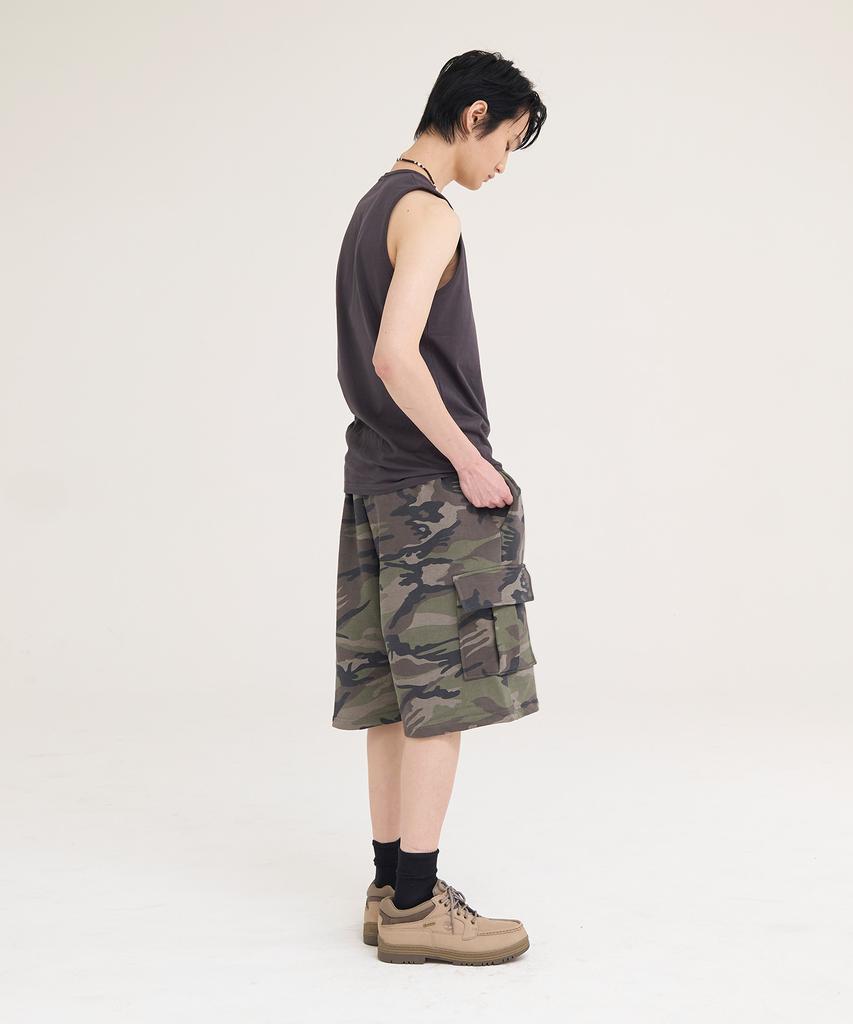 Akesi Soldiers Cargo Sweat Shorts_Khaki