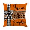1pc Orenge Pumpkin Themed Cushion Cover Soft Cozy Cover Thanksgiving Day Pillowcase for Living Room Couch Decoration