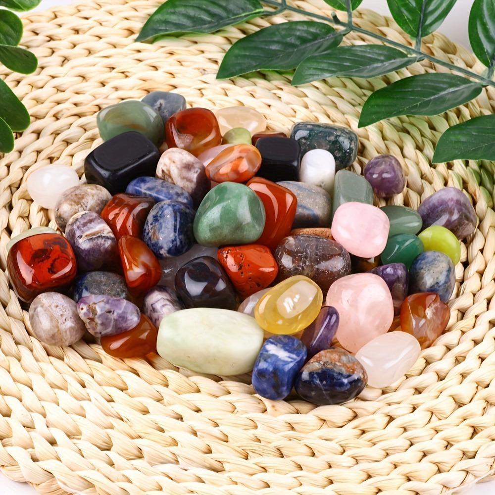 100g/Bag Irregular Natural Tumbled Stones Ornament Home Aquarium Decor Assorted Tumbled Gemstone Landscape Craft Art Gravel