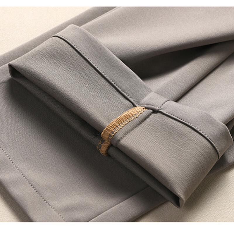 ROMON Men's Straight-Leg Business Casual Trousers