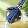 1 set Mop Rotativ de Curățare la 360°, Mop Triunghiular cu Mâner Lung Detașabil, Mop pentru Răzuirea Geamurilor, Potrivit pentru Podea/Tavan/Colț/Geam