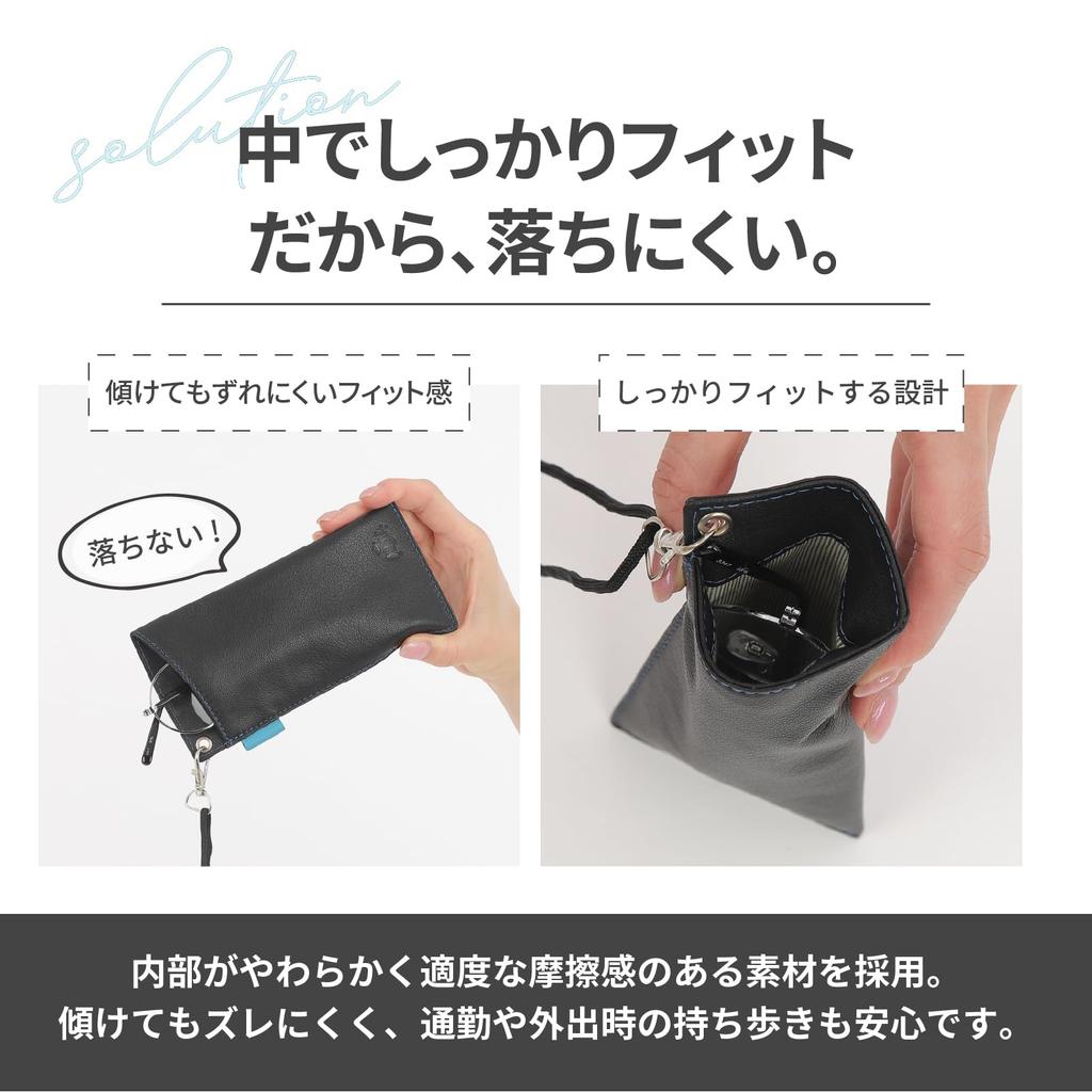 ULTIMATELABEL Eyeglass for Men and Women x Case, Lightweight, Slim, Compact, Thin, Soft, (Black Blue)