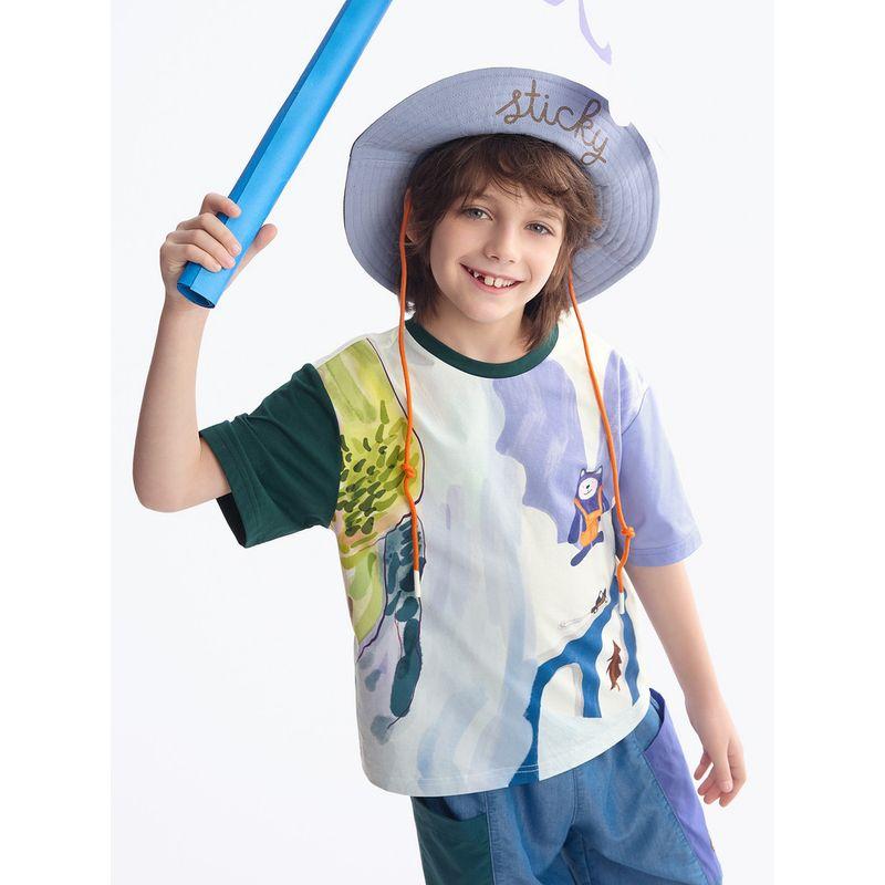 [Moisture-Wicking] Mqd Children's Clothing Boys' Short-Sleeved T-Shirt Summer New Round-Neck Cartoon Top Children's Clothing