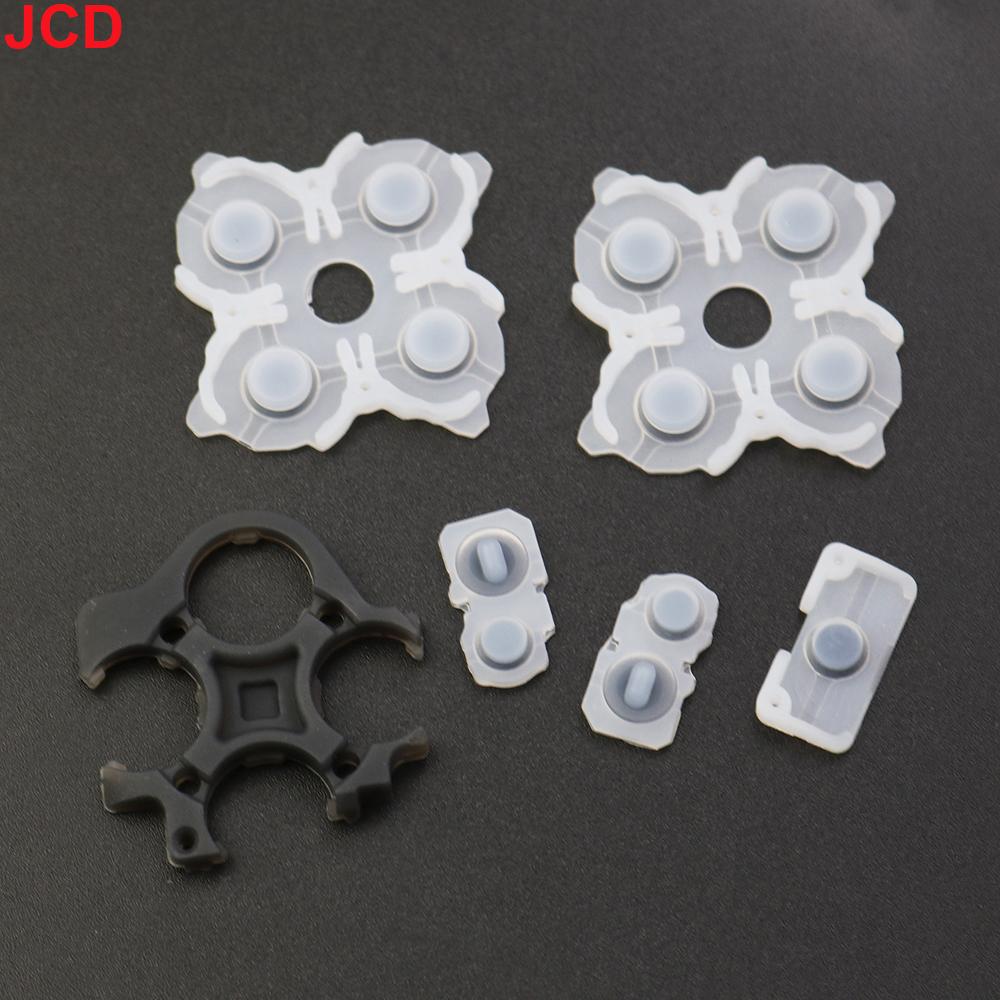 JCD 1 Set Silicone Conductive Rubber Adhesive Button Pad Keypads for PS5 1.0 2.0 V1 V2 BDM-020 Controller Gamepad Accessories