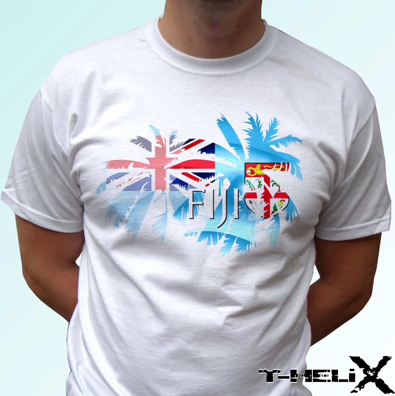 

Fiji Palm flag - white kids boys T-Shirt top country design - s s kids & baby 160