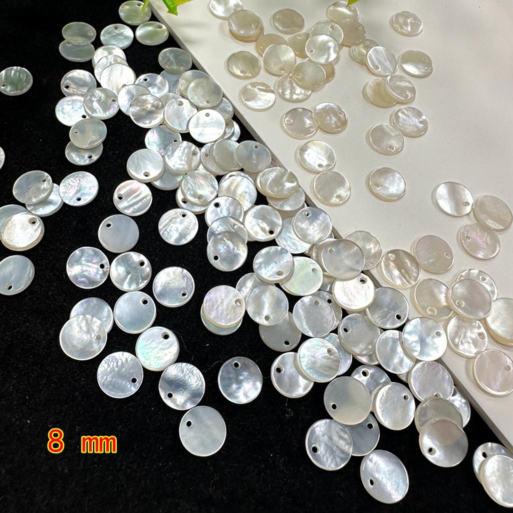 10Pcs, White Natural Shell Pendant Charms With Hole, for Jewelry Making DIY Necklace Accessories, Mini Gifts Bulk