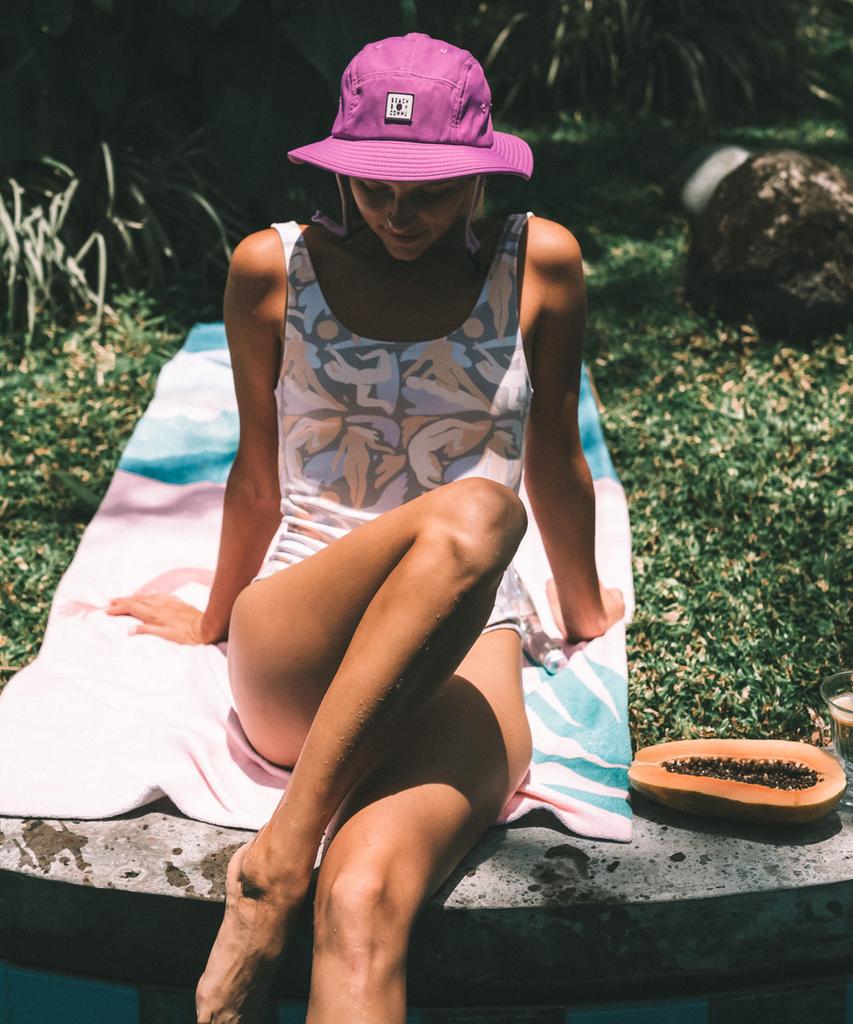 Bichiboikeomyu Surfing Surf Hat Purple Lavender