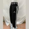 European and American Retro Sports Casual Loose Fitting Men's and Women's Double Waisted Fake Two-piece Sweatpants