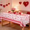Frohen Valentinstag Tischdecken 1 Packung Herz Rot Kunststoff Partydekorationen 54 X 108 Tischdecke Jubiläum Valentinstag Hochzeit Geburtstag