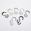 Stainless Steel Double-Sided Bath Curtain Hooks, Tool-Free Install, Sliding J-Hook Design