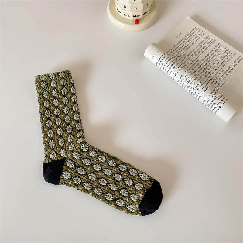 

Socks Women S Medium Tube Socks Autumn And Winter College Style High Waist Cotton Socks Japanese Long Tube Retro Stacking Socks Tide Socks One size fits all