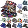 Cappello da Pescatore Stampato Cappelli a Secchiello Stampa Lettere Animali Cappello da Pescatore Cappelli Estivi da Sole Per Donne Uomini Cappello da Pesca Reversibile