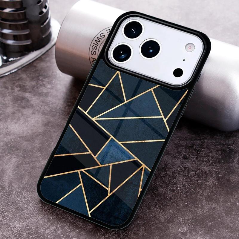 Marmor Geometrisches Handyhülle für iPhone 17 16 15 Pro Max Air 14 13 12 11 Plus Stoßfest Capa Cover
