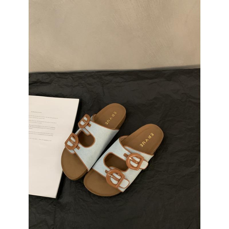 

Женские шлепанцы Boken на платформе, обувь Zixia для улицы, новый дизайнерский сенс, повседневные сандалии с надписью 40