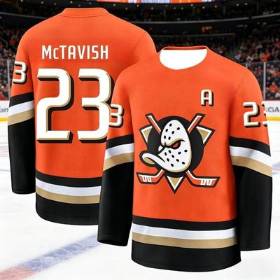 Family Look 2026 New Ice Hockey Training Shirt Duck Team 3D Print Breathable Moisture Wicking Long Sleeve T Shirt Kids Adults