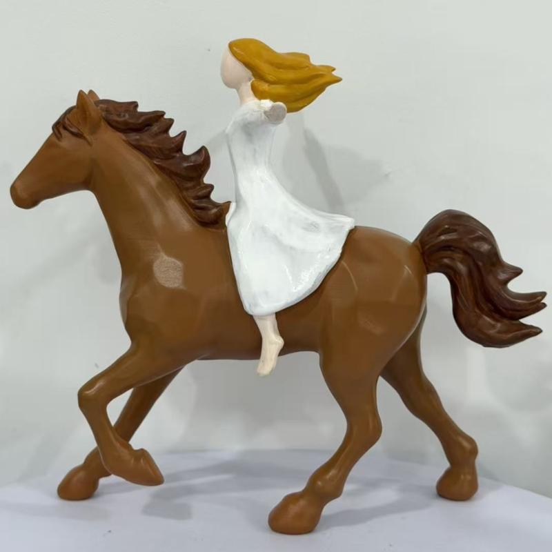 Reitpferde Figuren Geschenk für Pferdeliebhaber Frauen und Pferdestatue Dekorationen Sammlerstücke Pferdegeschenk für Frauen Mädchen