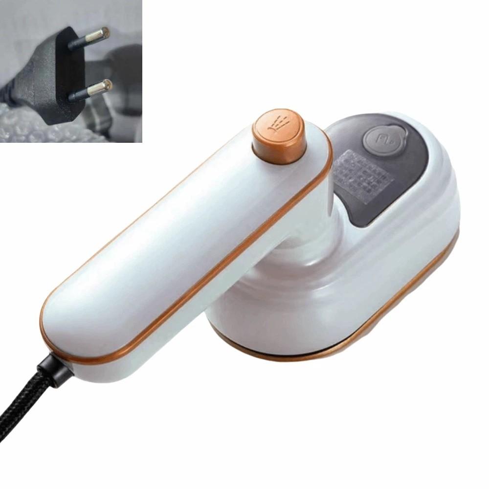 Mini Portable Steam Iron Wet and Dry Garment Steamer with Holder Handheld Electric Iron  Home Use White EU