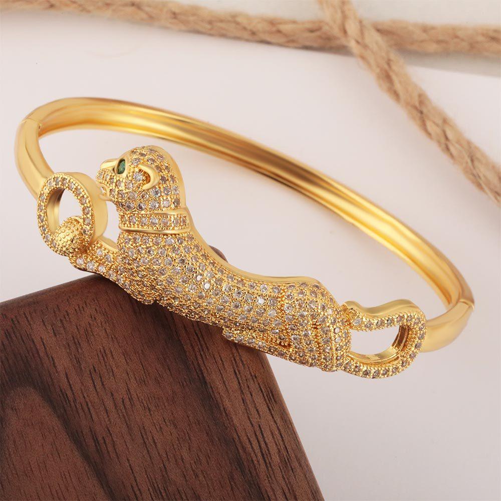 Retro Leopard Bracelet Versatile Women's Open Bracelet Jewelry