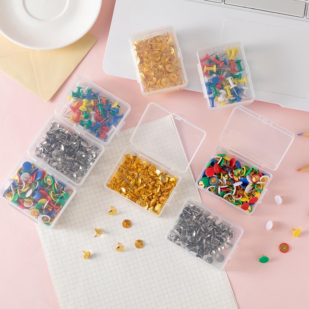 Strong Metal Push Pins with Round Heads - 100 PCS for Office & Art Board Decoration