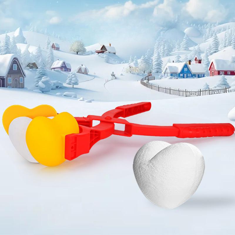 Çocuklar Kar Topu Savaşı Oyuncakları Kar Kum Kalıbı Aleti Kardan Adam Noel Baba Kalp Şekli Karikatür Kar Topu Yapıcı Kelepçe Kış Sporları Oyuncakları