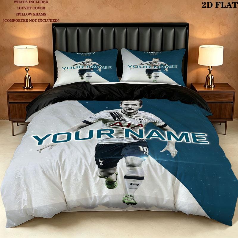 Custom Harry Kane Bedding Quilt Set Quilt Cover Pillowcase Home Decoration Birthday Gift (1 * duvet cover + 2 * pillowcase, without core)